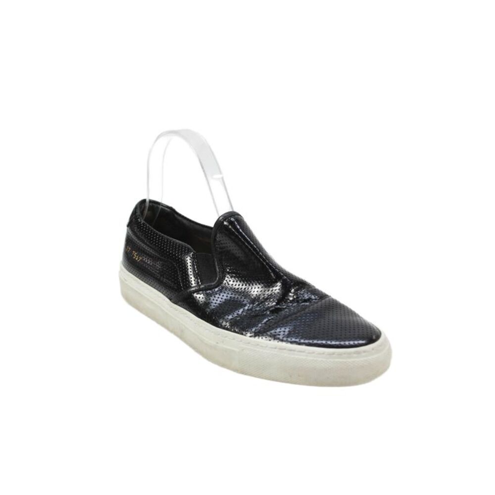 Common Projects Womens Leather Slip On Loafers Black Size 7